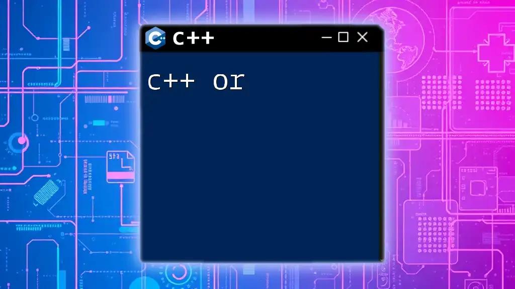 Mastering C++ Or: A Quick Guide to Logical Choices