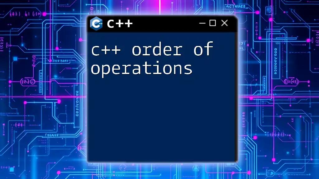 C++ Order of Operations Explained Simply