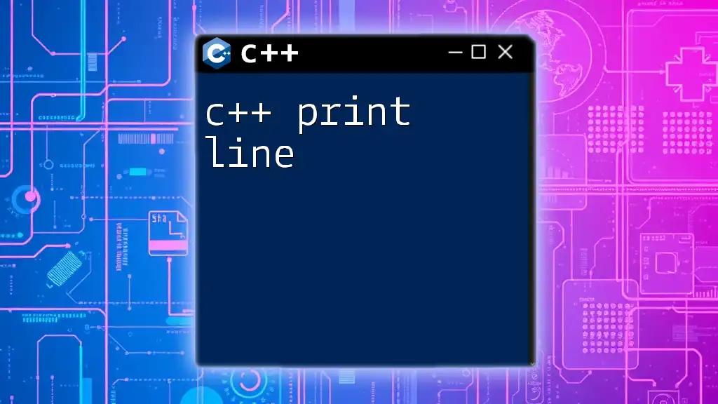 Mastering C++ Print Line: Quick and Easy Techniques