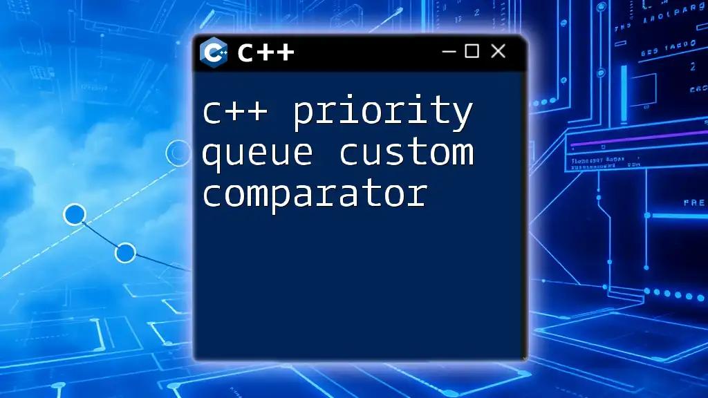 C++ Priority Queue Custom Comparator Demystified