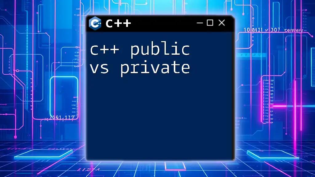 c++ Public vs Private: Understanding Access Specifiers