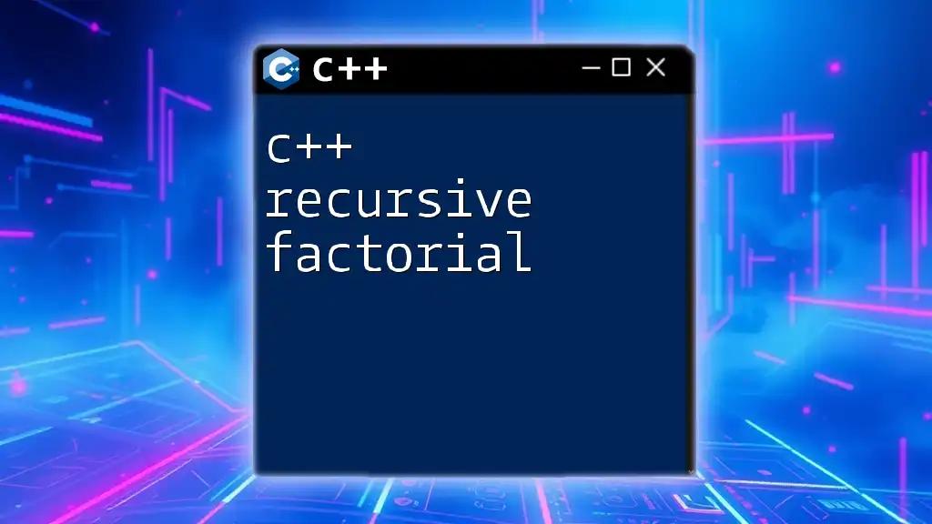 C++ Recursive Factorial Explained Simply