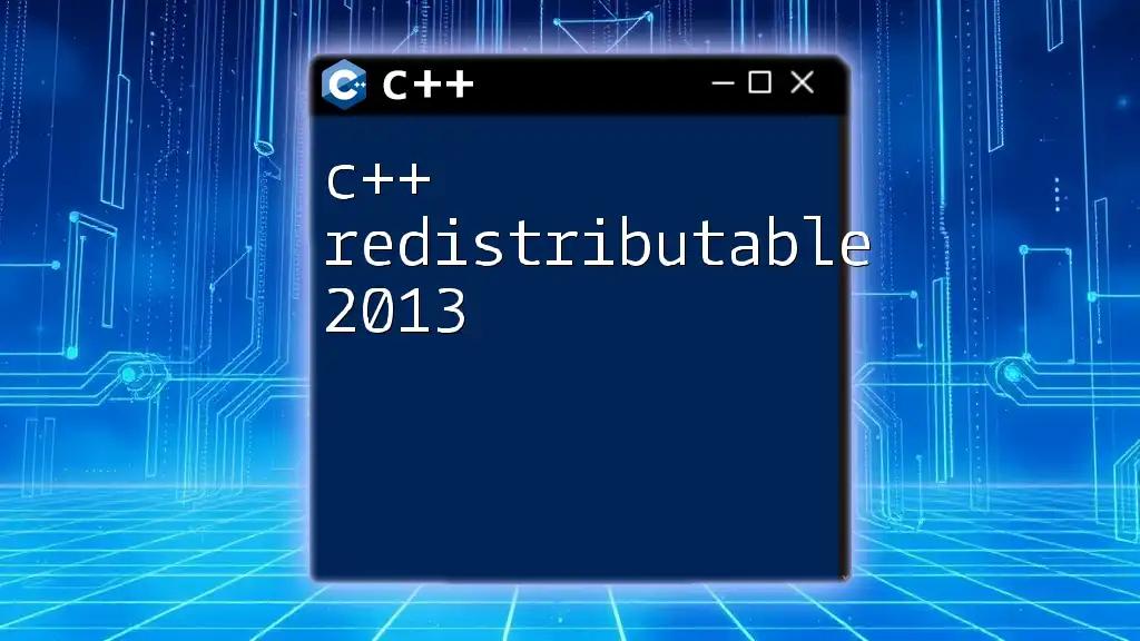 C++ Redistributable 2013: A Quick Guide to Installation