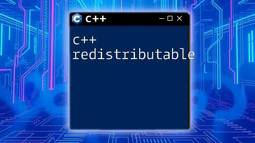 Understanding C++ Redistributable: A Quick Guide