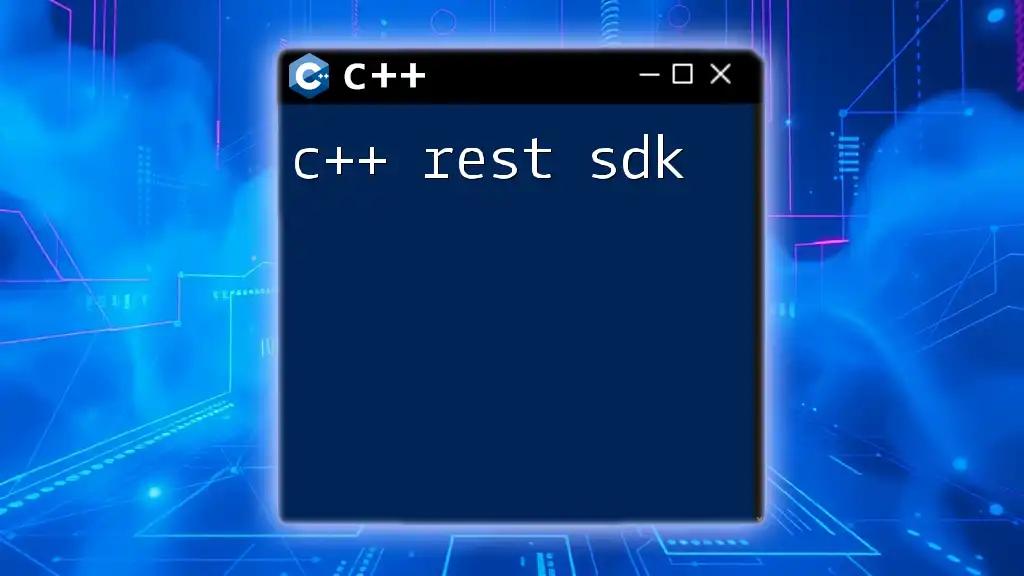 Mastering C++ Rest SDK: Quick Guide to RESTful Services