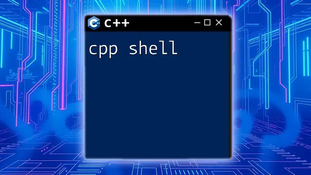 Mastering C++ Shell: Quick Commands Unleashed