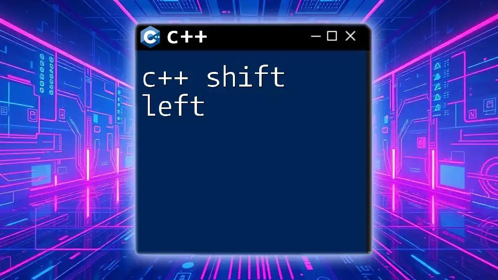 C++ Shift Left: Mastering Bit Manipulation Basics