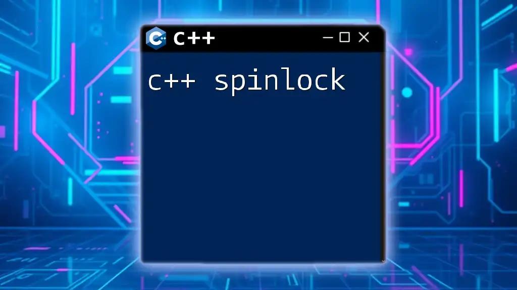 CPP Spinlock: Mastering Thread Safety in C++