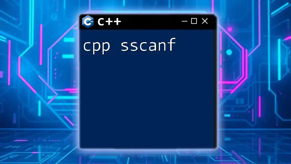 CPP Sscanf: Mastering Input Parsing in CPP