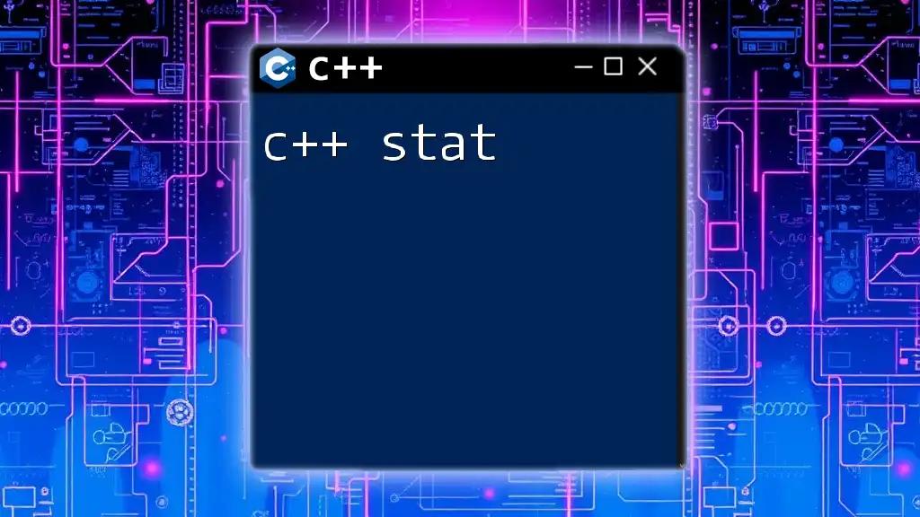 Understanding C++ Stat: A Quick Guide