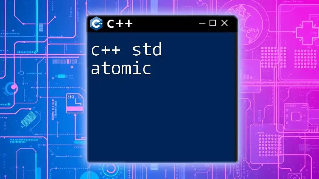 Unlocking C++ std Atomic: Your Quick Guide to Concurrency