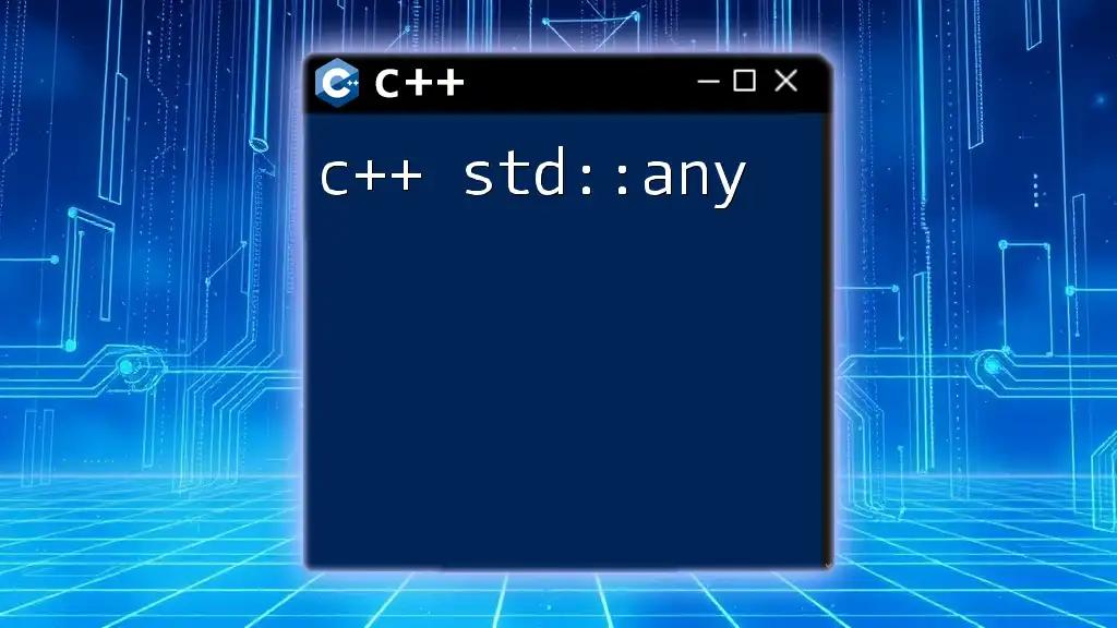 Mastering C++ std::any for Flexible Programming