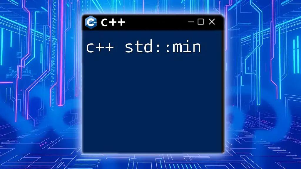 Mastering C++ std::min: Simplifying Value Comparisons