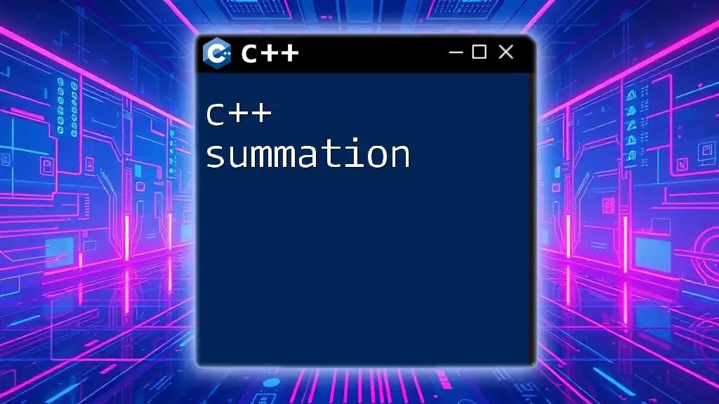 CPP Summation Techniques for Quick Calculations