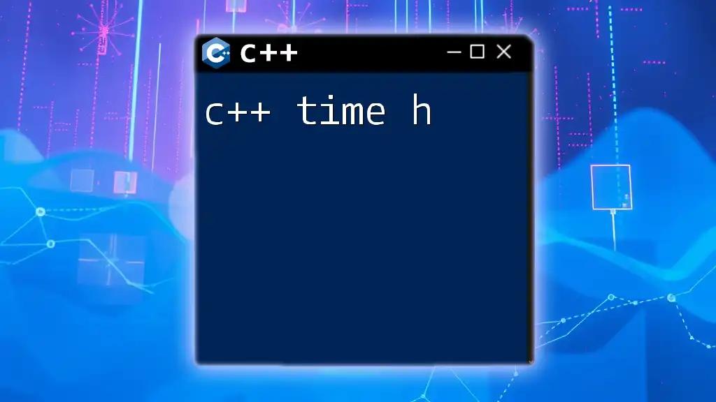 Mastering C++ Time H: Quick Commands for Every Programmer