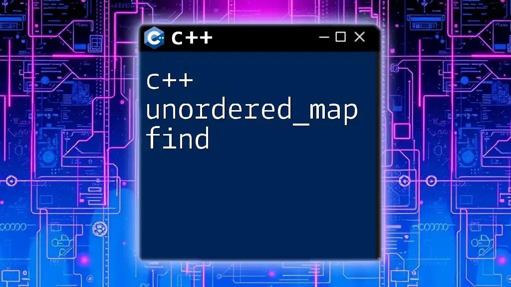 C++ Unordered_Map Find: Mastering Key Searches Simply