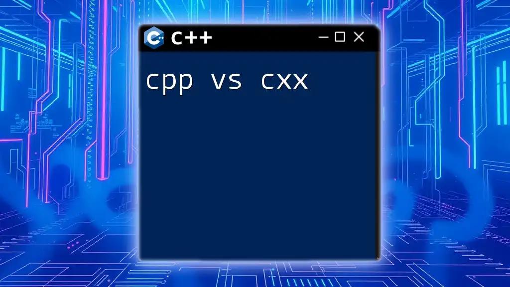 CPP vs Cxx: Understanding the Key Differences