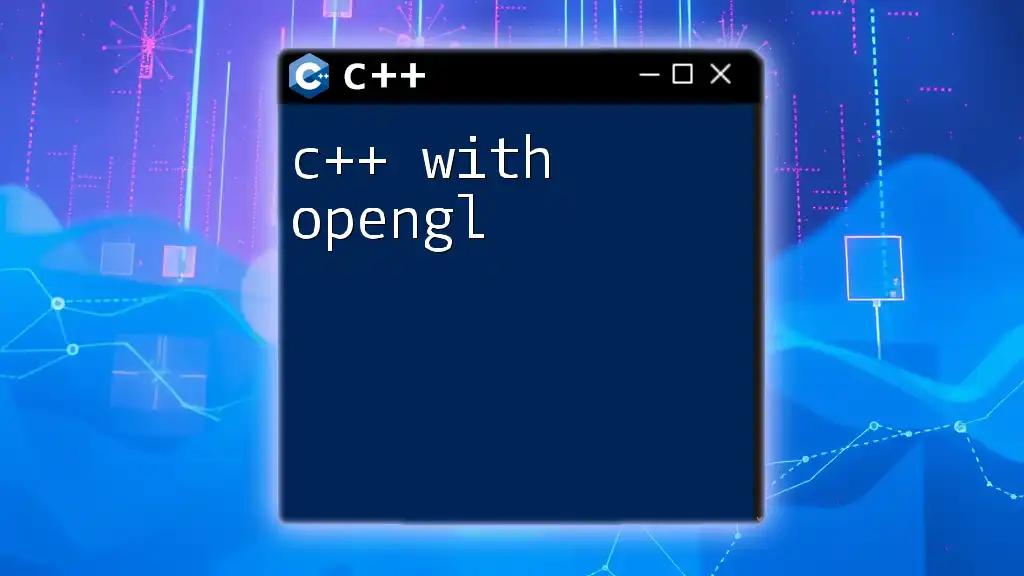 Mastering C++ with OpenGL Techniques for Beginners