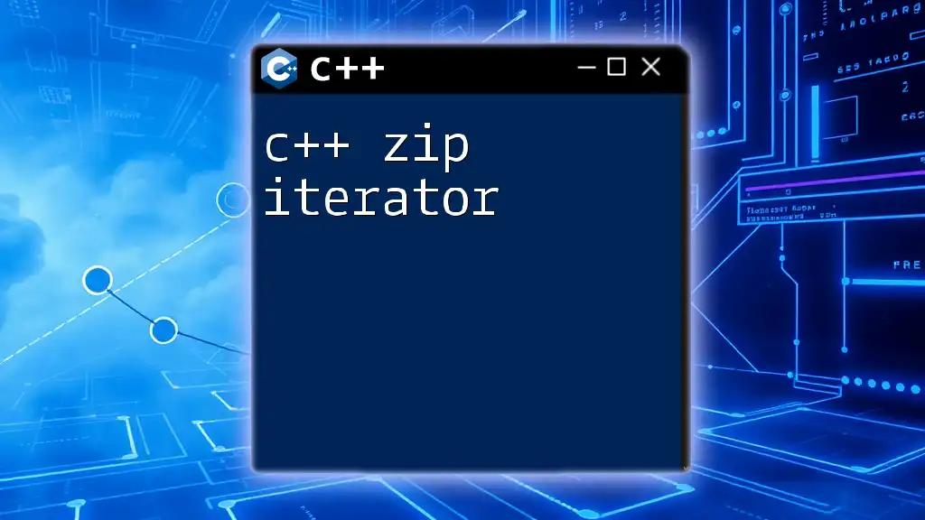 C++ Zip Iterator: Merging Collections with Ease