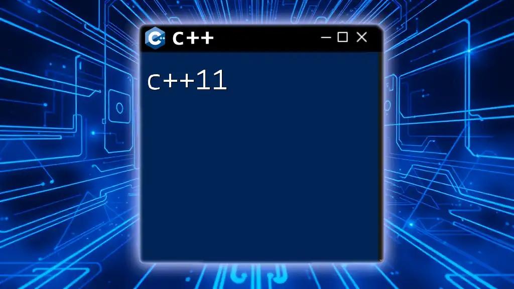 Mastering c++11: Quick Tips and Tricks for Success