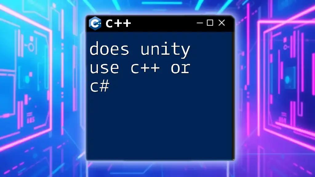 Does Unity Use C++ or C#? Understanding the Basics