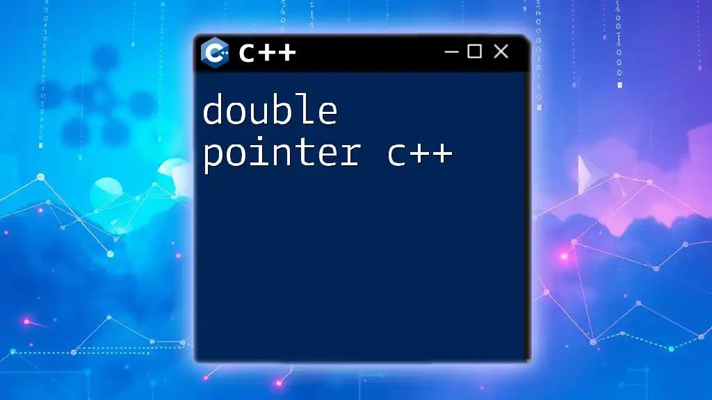 Understanding Double Pointer C++ in Simple Steps