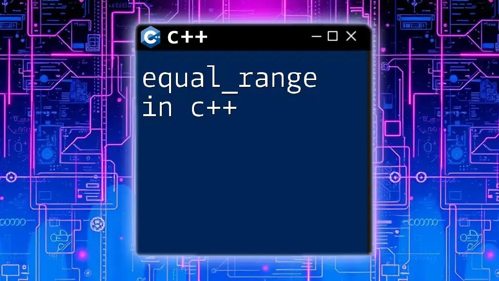 Mastering Equal_Range in C++: A Quick Guide