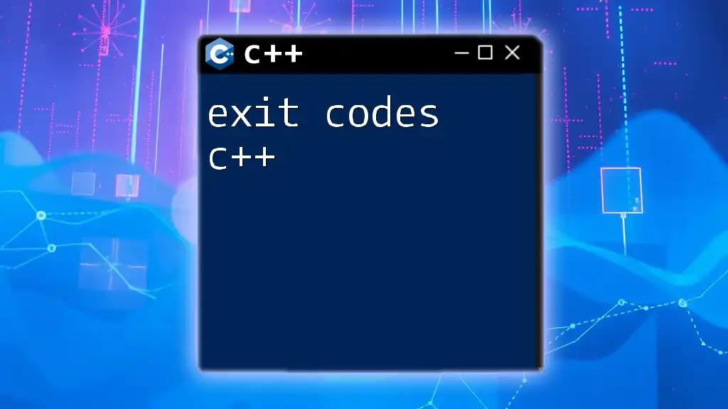 Exit Codes in C++: Understanding Their Significance