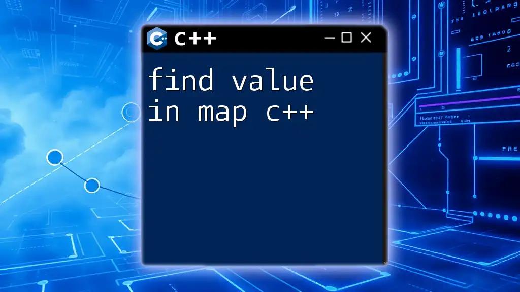 Find Value in Map C++: A Quick Guide