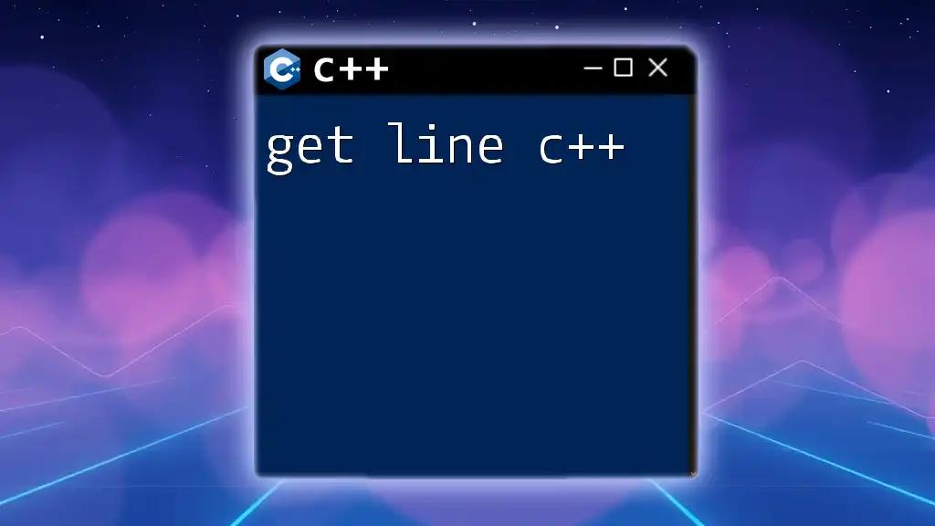 Get Line C++: Master Input Handling in Moments