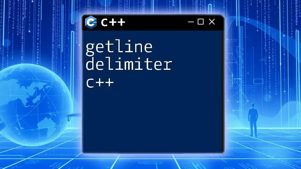 Mastering Getline Delimiter in C++: A Quick Guide