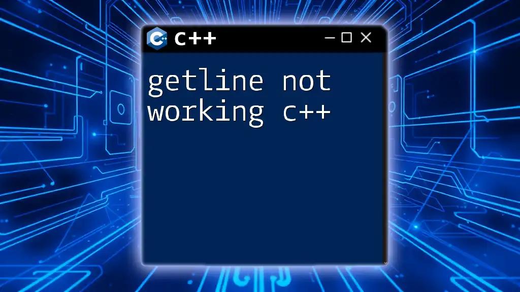 Fixing getline Not Working in C++: Quick Solutions