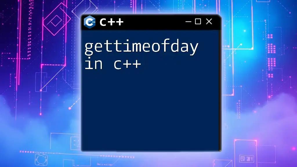 Mastering Gettimeofday in C++ for Precise Timekeeping