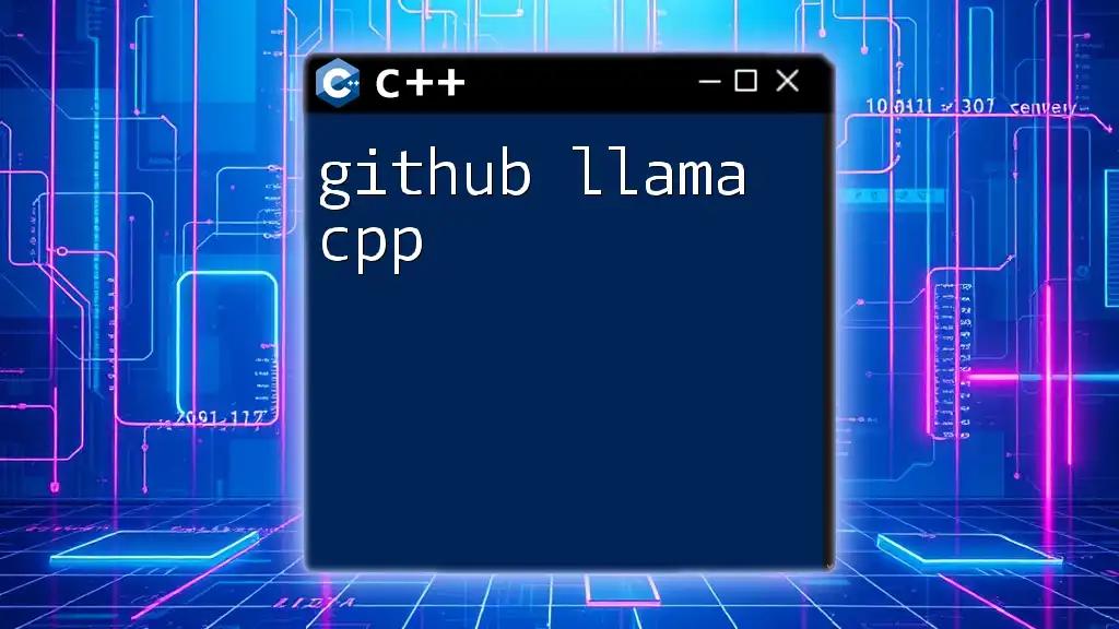 Mastering GitHub Llama C++ for Quick Command Execution