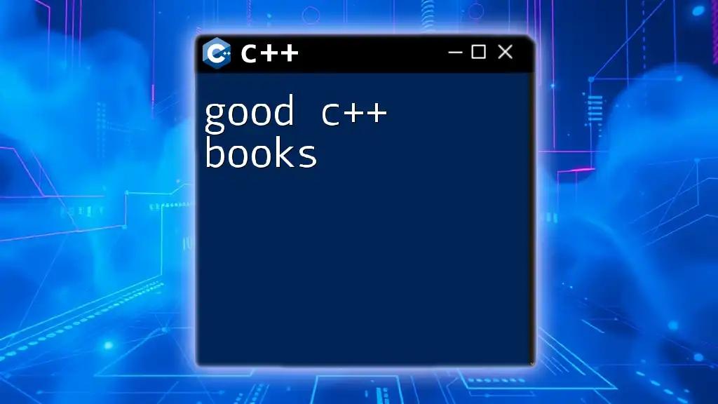 Good C++ Books for Quick Learning and Mastery