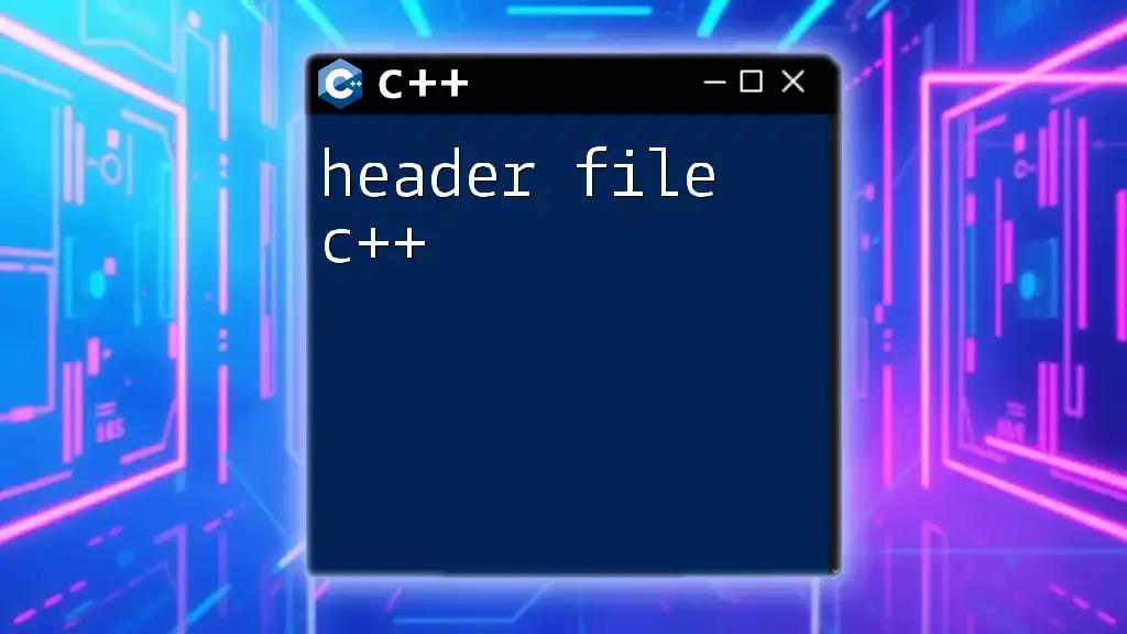 Mastering Header Files in C++: A Quick Guide