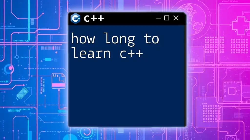 How Long to Learn C++: Your Quick Guide to Mastery