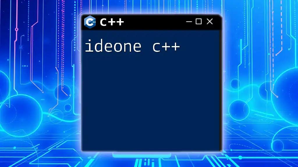 Effortless Coding with Ideone C++: A Quick Guide