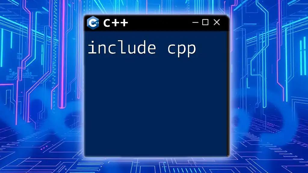 Mastering Include CPP: Quick Guide to C++ Headers