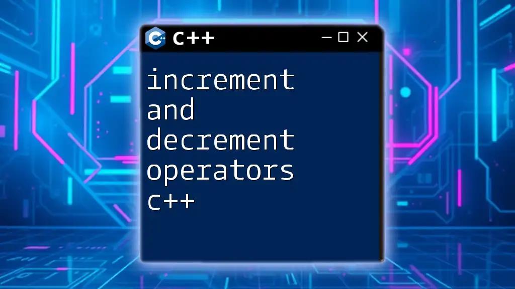 Increment and Decrement Operators in C++ Explained