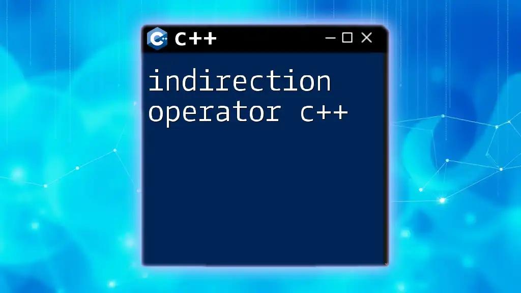 Indirection Operator C++: A Quick Guide to Pointers