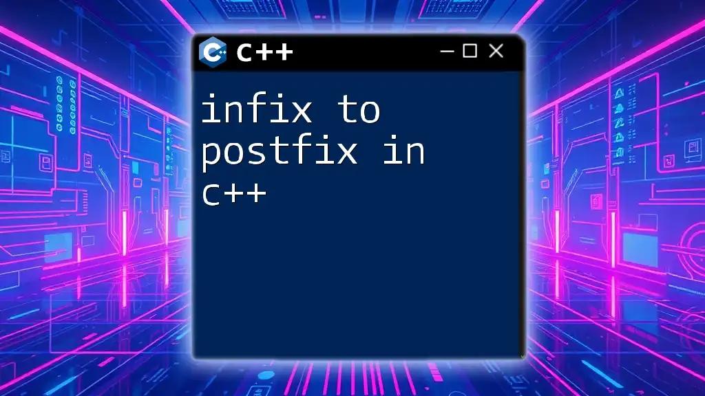 Infix to Postfix in C++: A Simple Transformation Guide