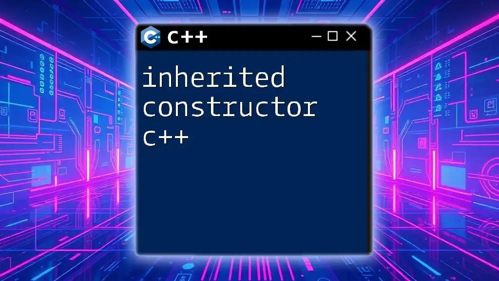 Inherited Constructor C++: A Quick Guide