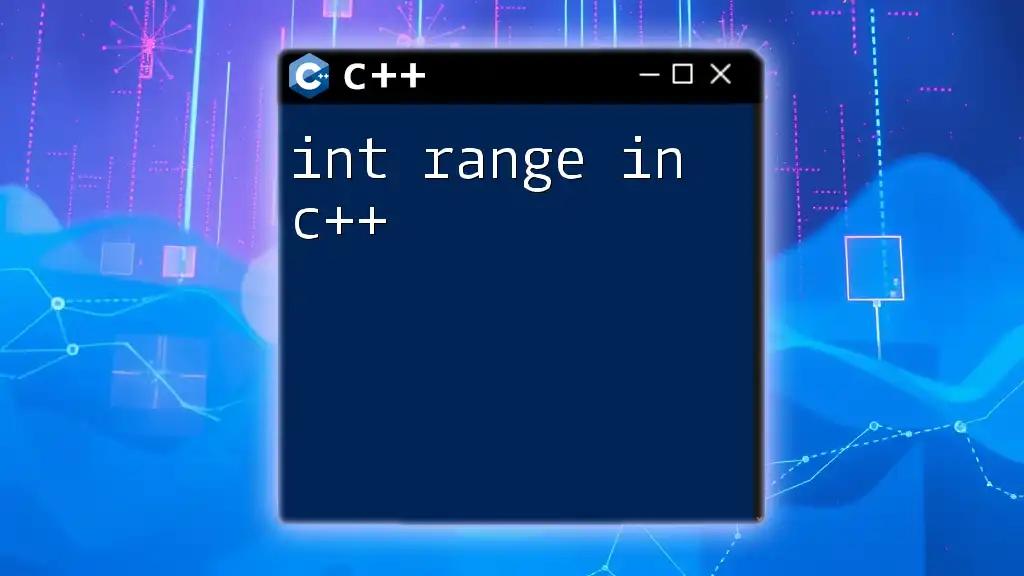 Understanding Int Range in C++ for Efficient Coding