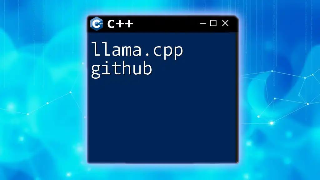 Mastering Llama.cpp GitHub: A Quick Start Guide