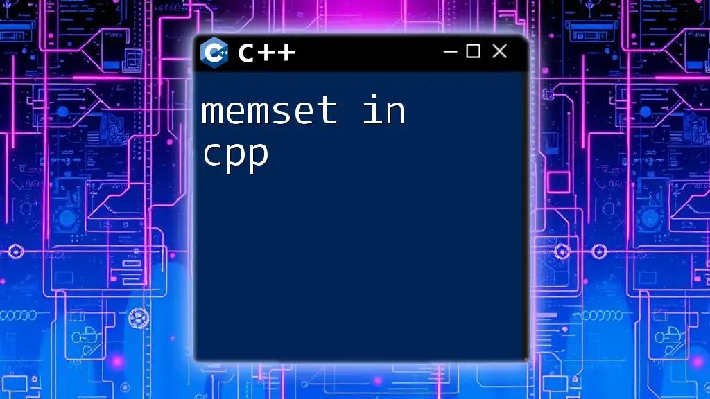 Mastering Memset in CPP: A Quick Guide