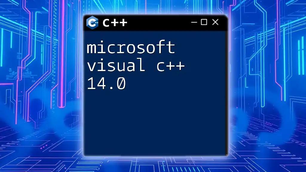 Mastering Microsoft Visual C++ 14.0 in Quick Steps