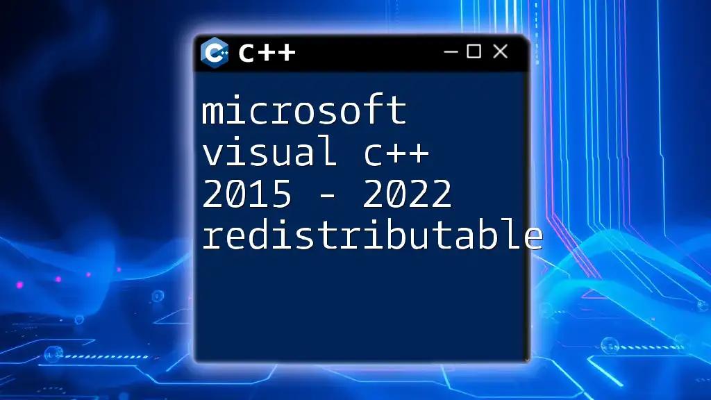 Mastering Microsoft Visual C++ 2015 - 2022 Redistributable