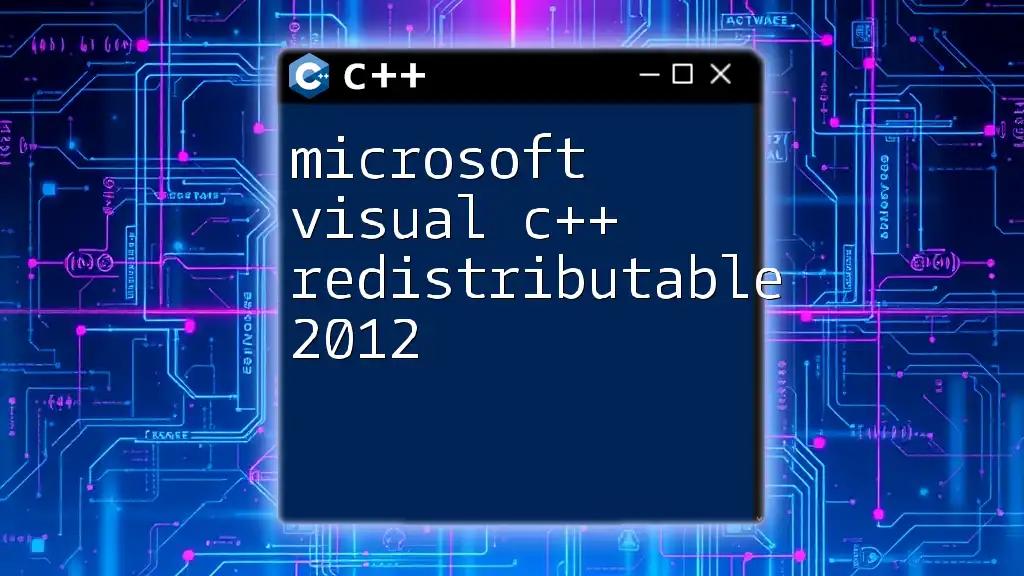 Microsoft Visual C++ Redistributable 2012 Explained