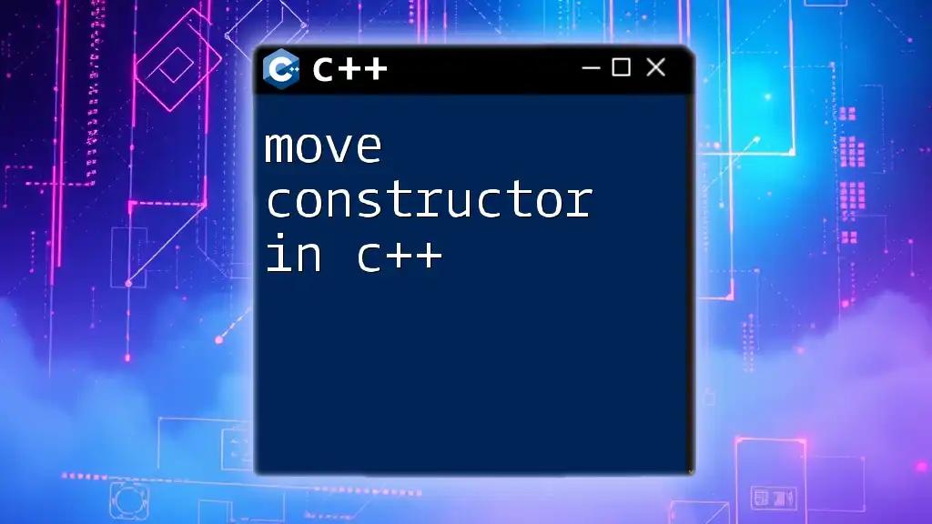 Move Constructor in C++: A Quick Guide